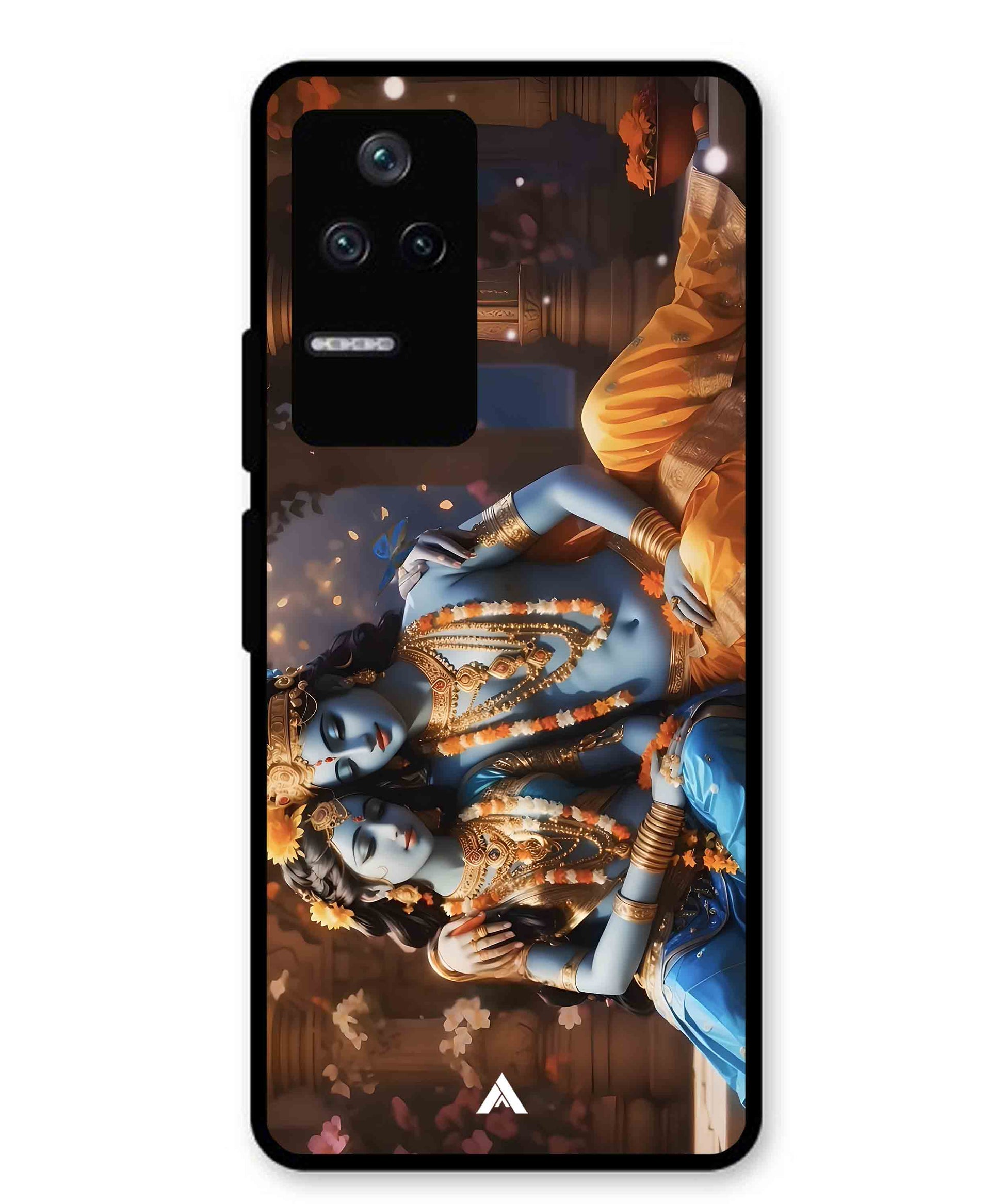 Krishna Radha Metal Back Cover Phone Case for Xiaomi Redmi K40s