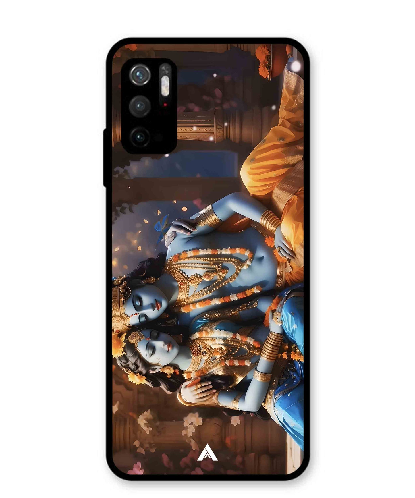 Krishna Radha Metal Back Cover Phone Case for Xiaomi Redmi Note 10T