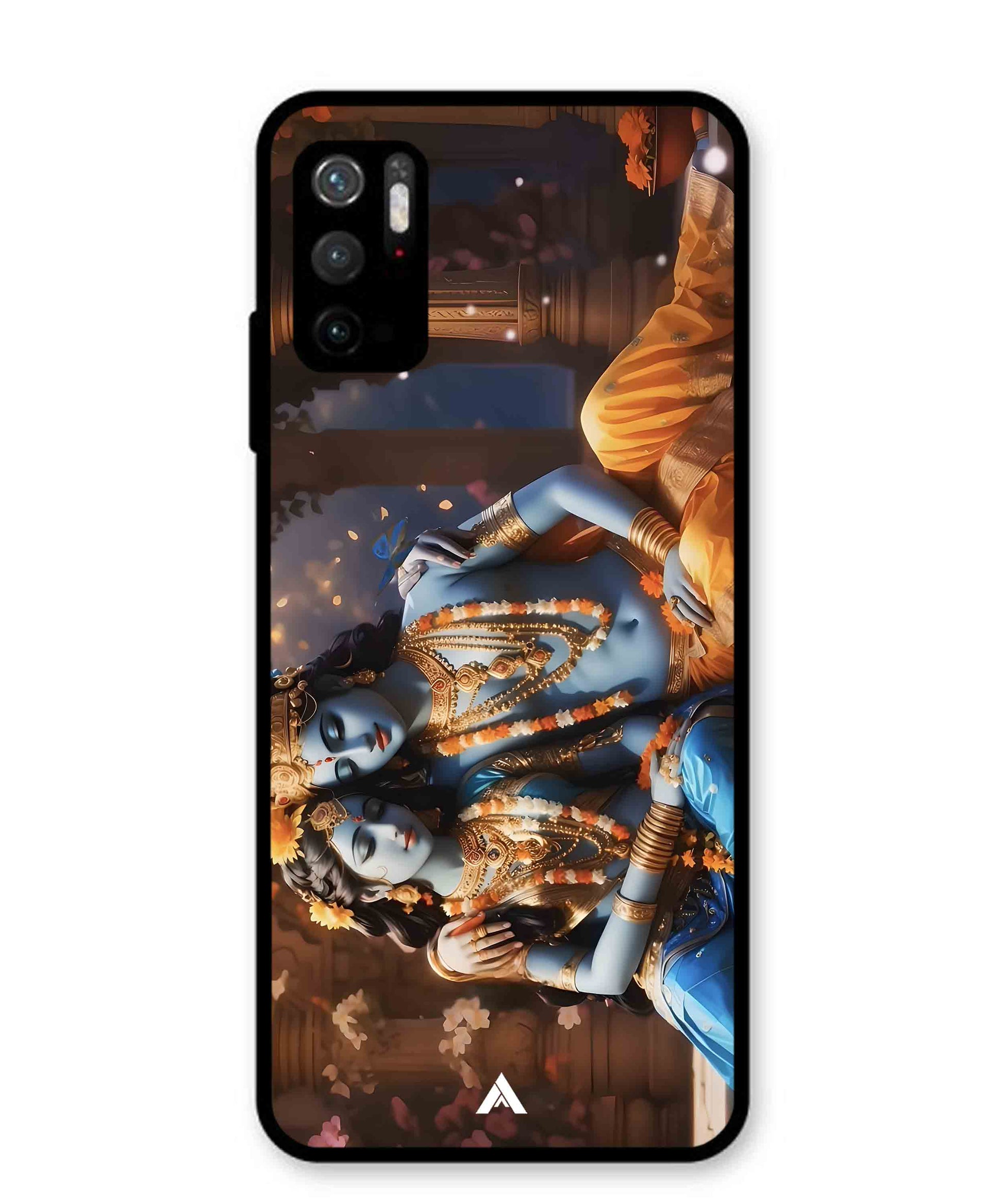 Krishna Radha Metal Back Cover Phone Case for Xiaomi Redmi Note 10T