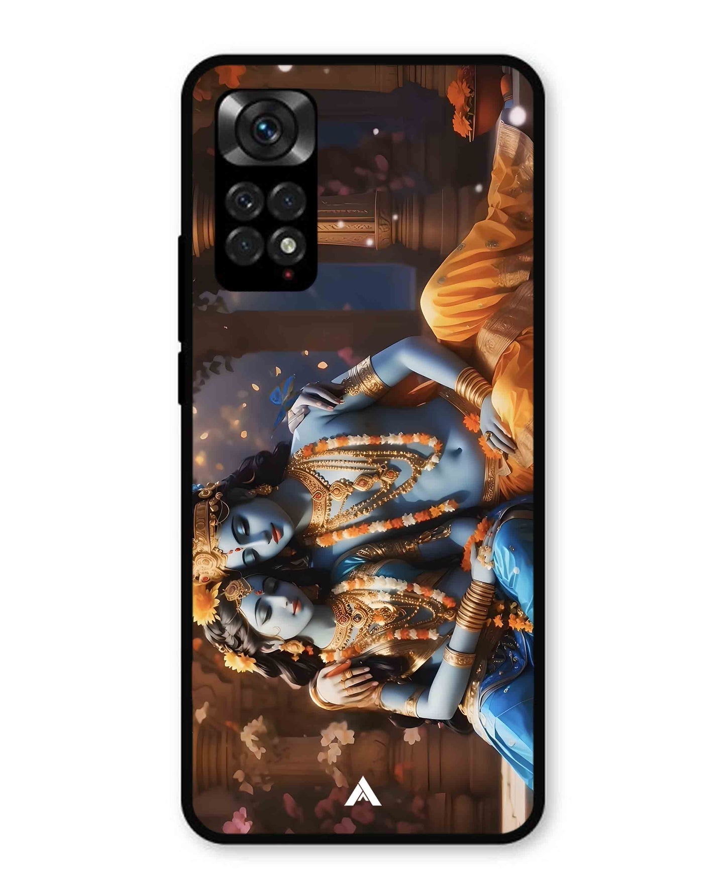 Krishna Radha Metal Back Cover Phone Case for Xiaomi Redmi Note 11