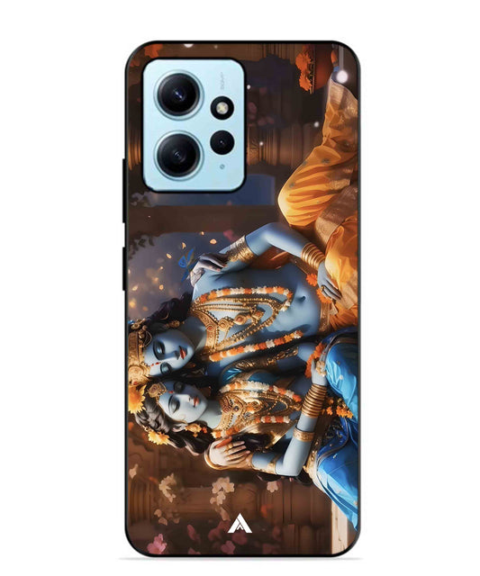 Krishna Radha Metal Back Cover Phone Case for Xiaomi Redmi Note 12 4G
