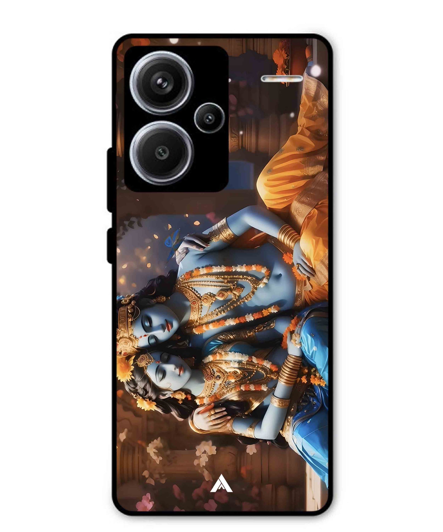 Krishna Radha Metal Back Cover Phone Case for Xiaomi Redmi Note 13 Pro Plus