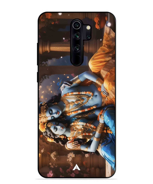 Krishna Radha Metal Back Cover Phone Case for Xiaomi Redmi Note 8 Pro