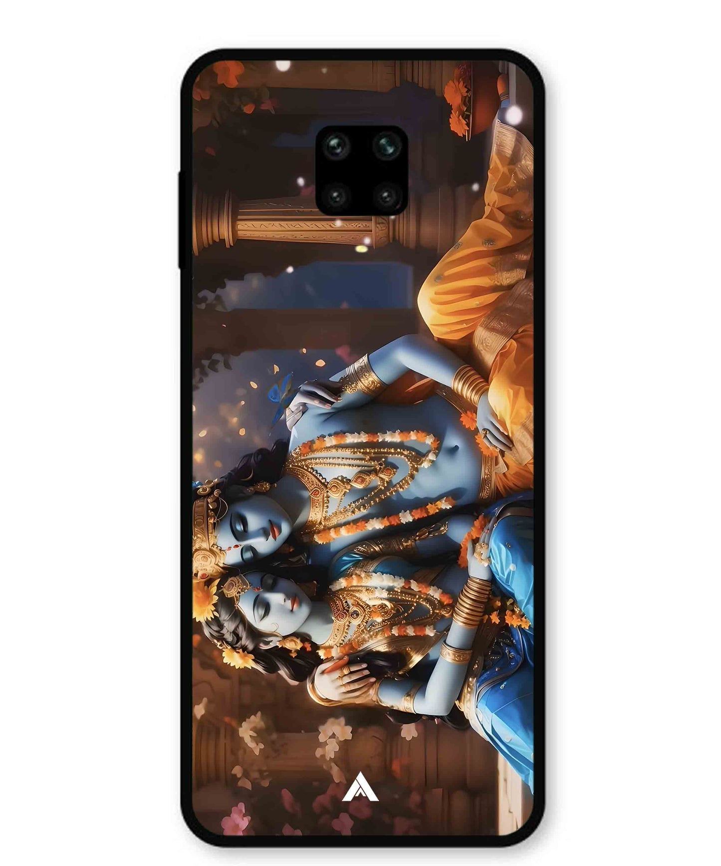 Krishna Radha Metal Back Cover Phone Case for Xiaomi Redmi Note 9 Pro