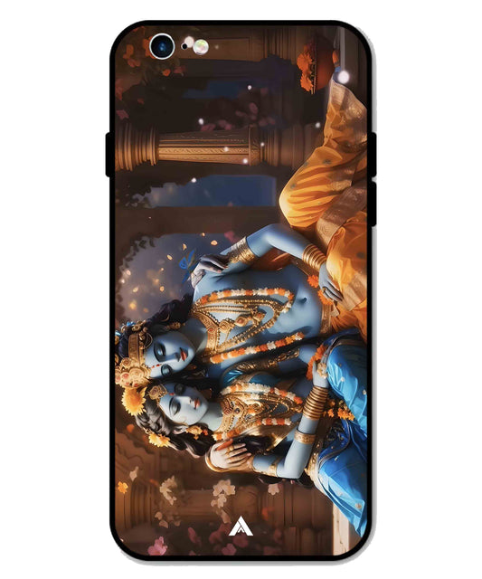 Krishna Radha Metal Back Cover Phone Case for iPhone 6