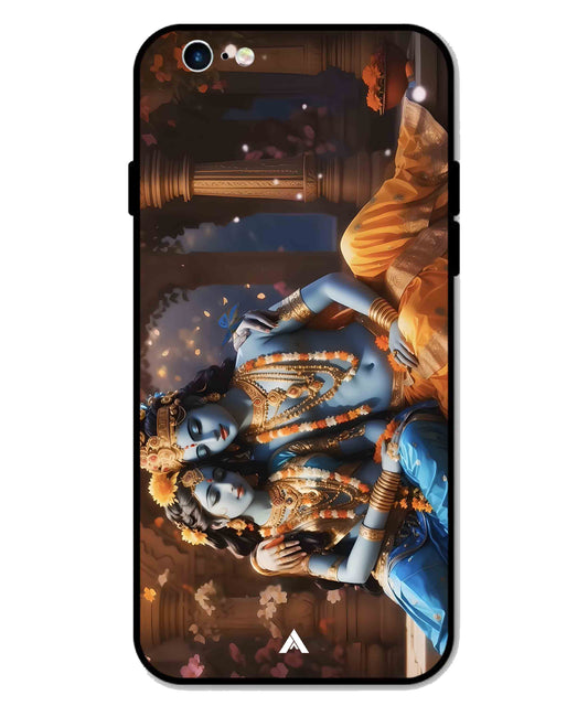 Krishna Radha Metal Back Cover Phone Case for iPhone 6s
