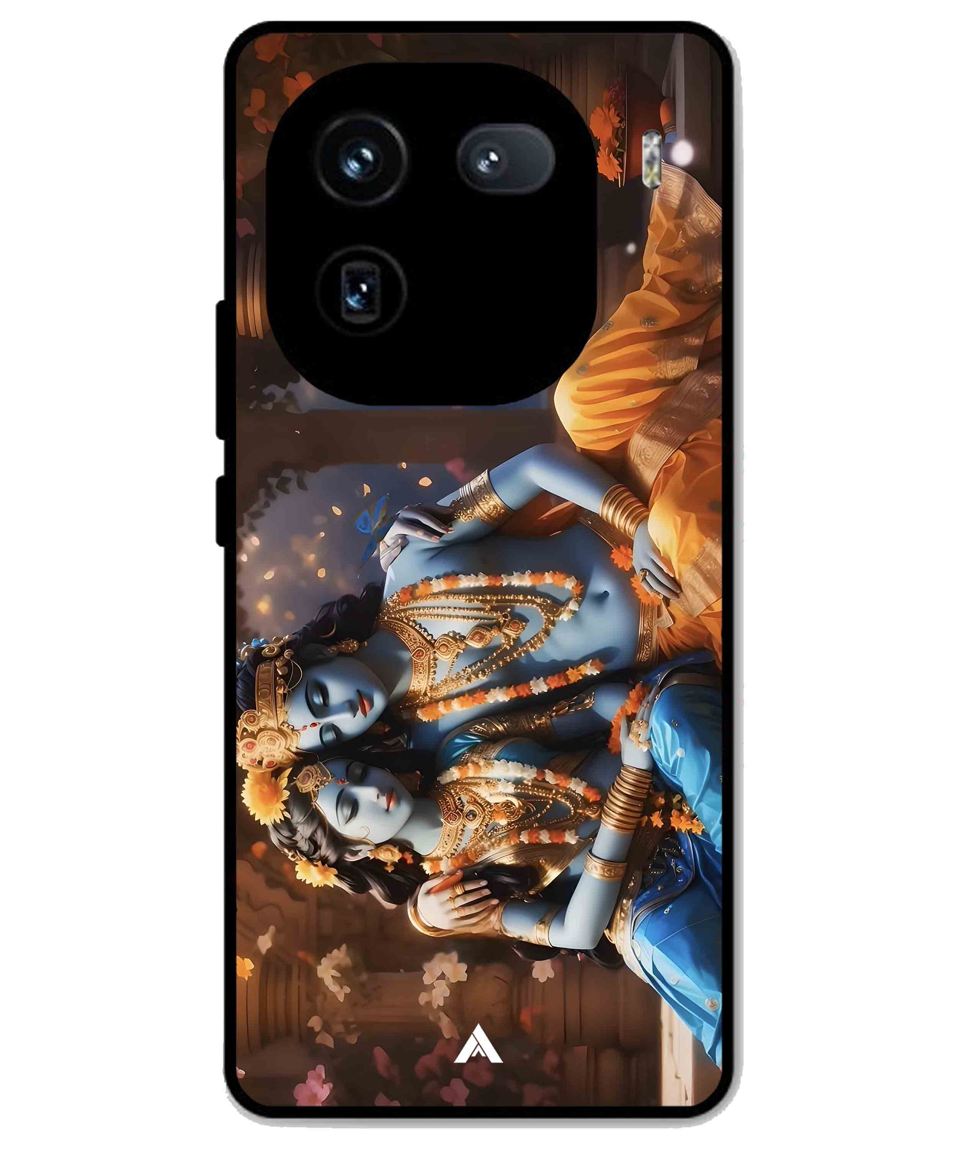 Krishna Radha Metal Back Cover Phone Case for iQOO 12