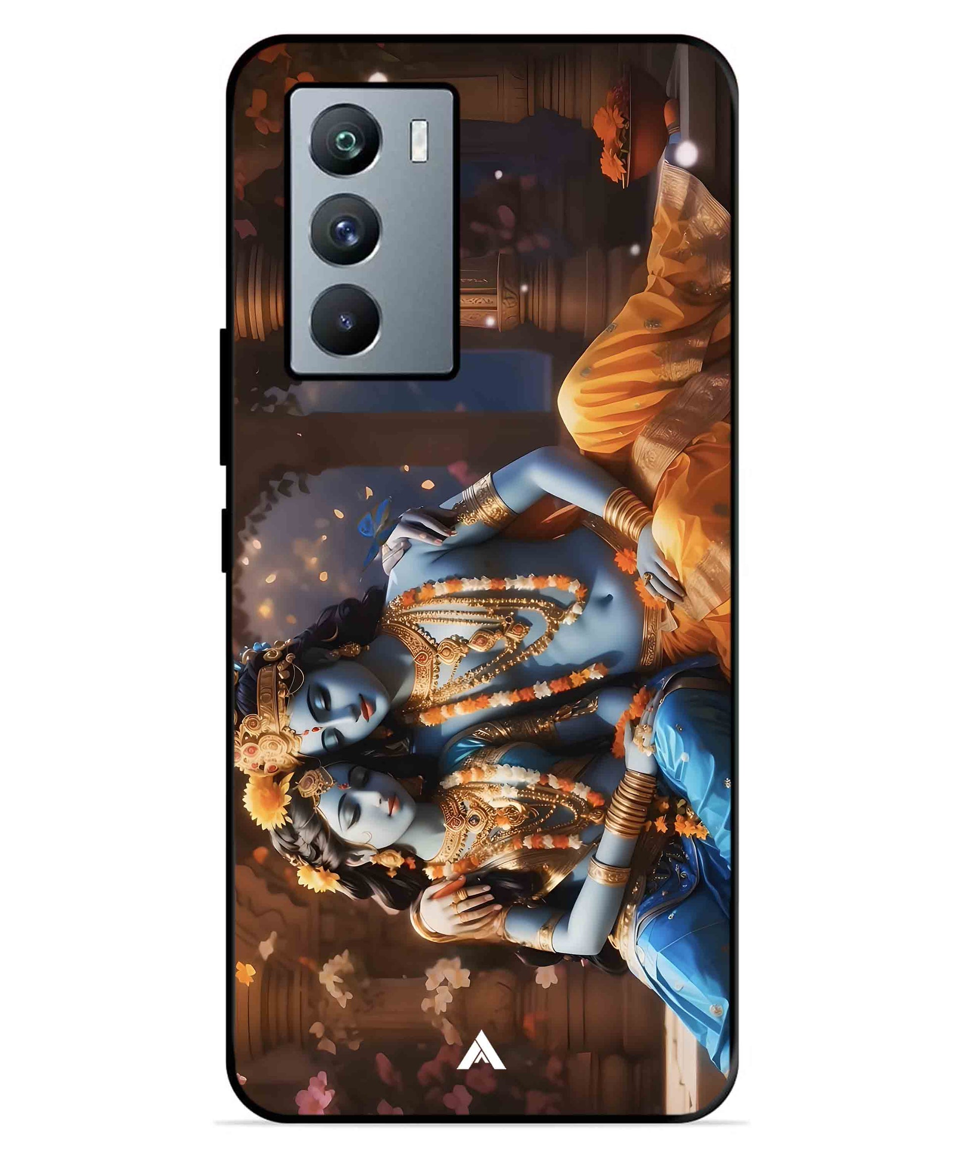 Krishna Radha Metal Back Cover Phone Case for iQOO Neo 5s
