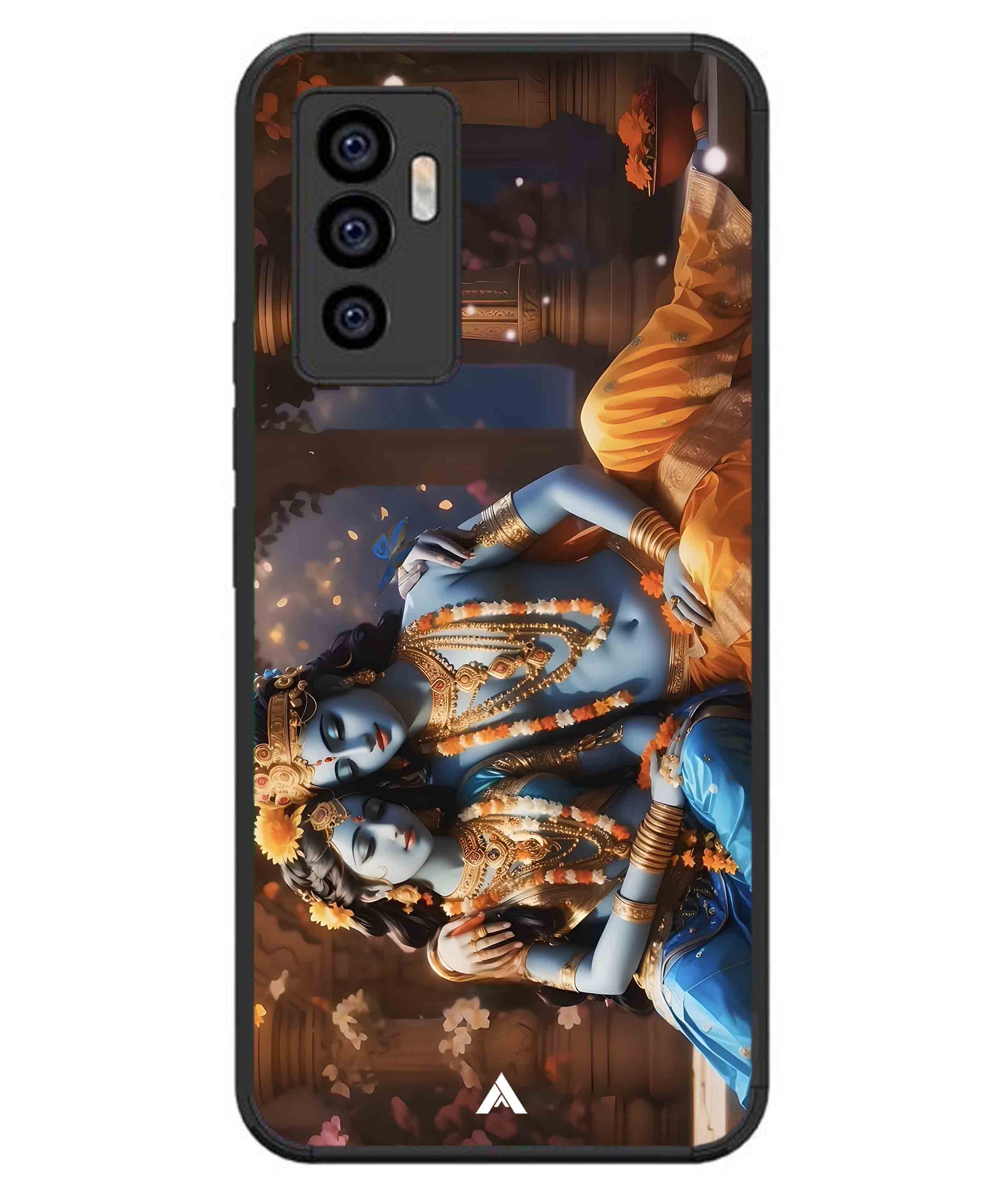 Krishna Radha Metal Back Cover Phone Case for iQOO Z6