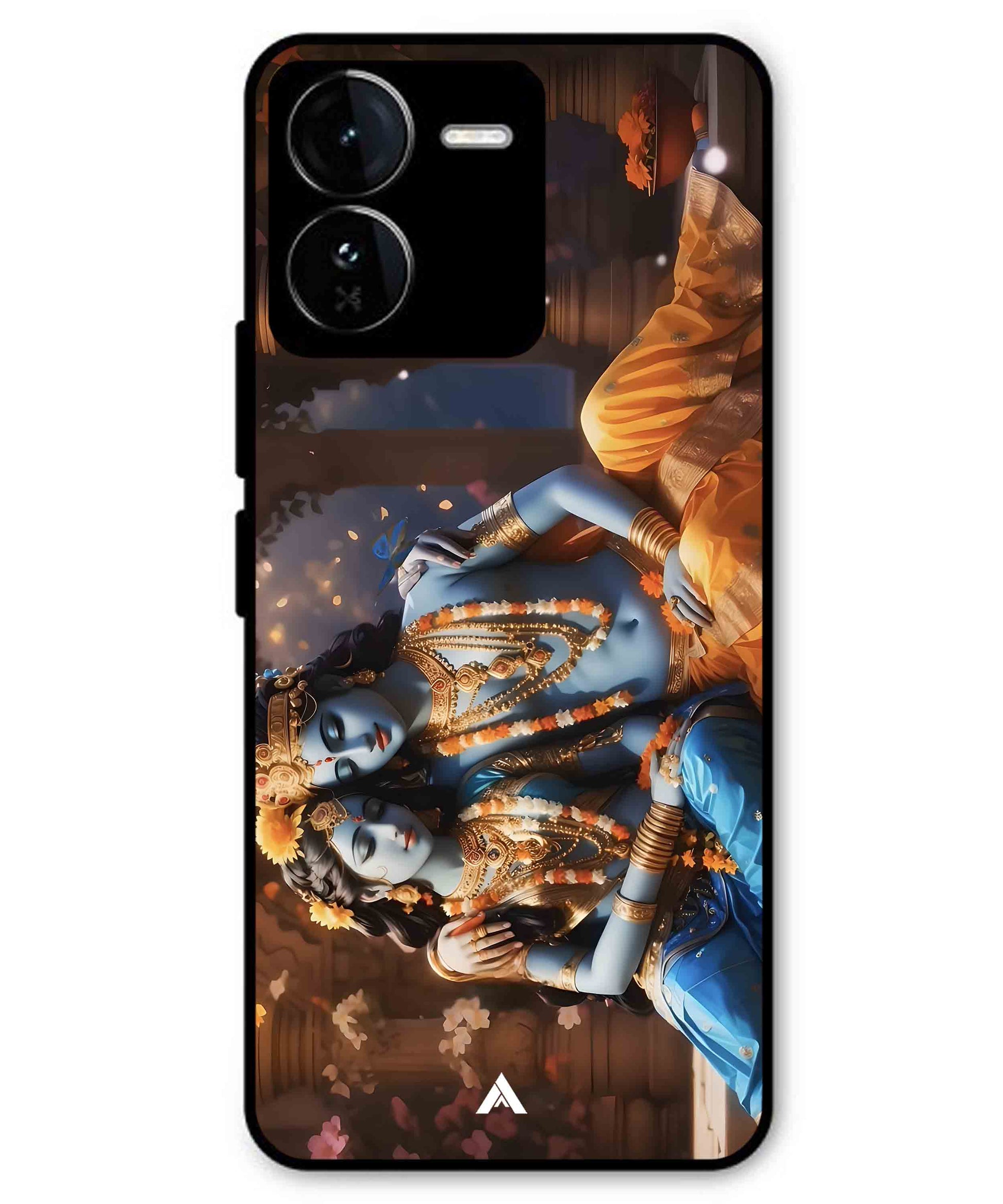 Krishna Radha Metal Back Cover Phone Case for iQOO Z9