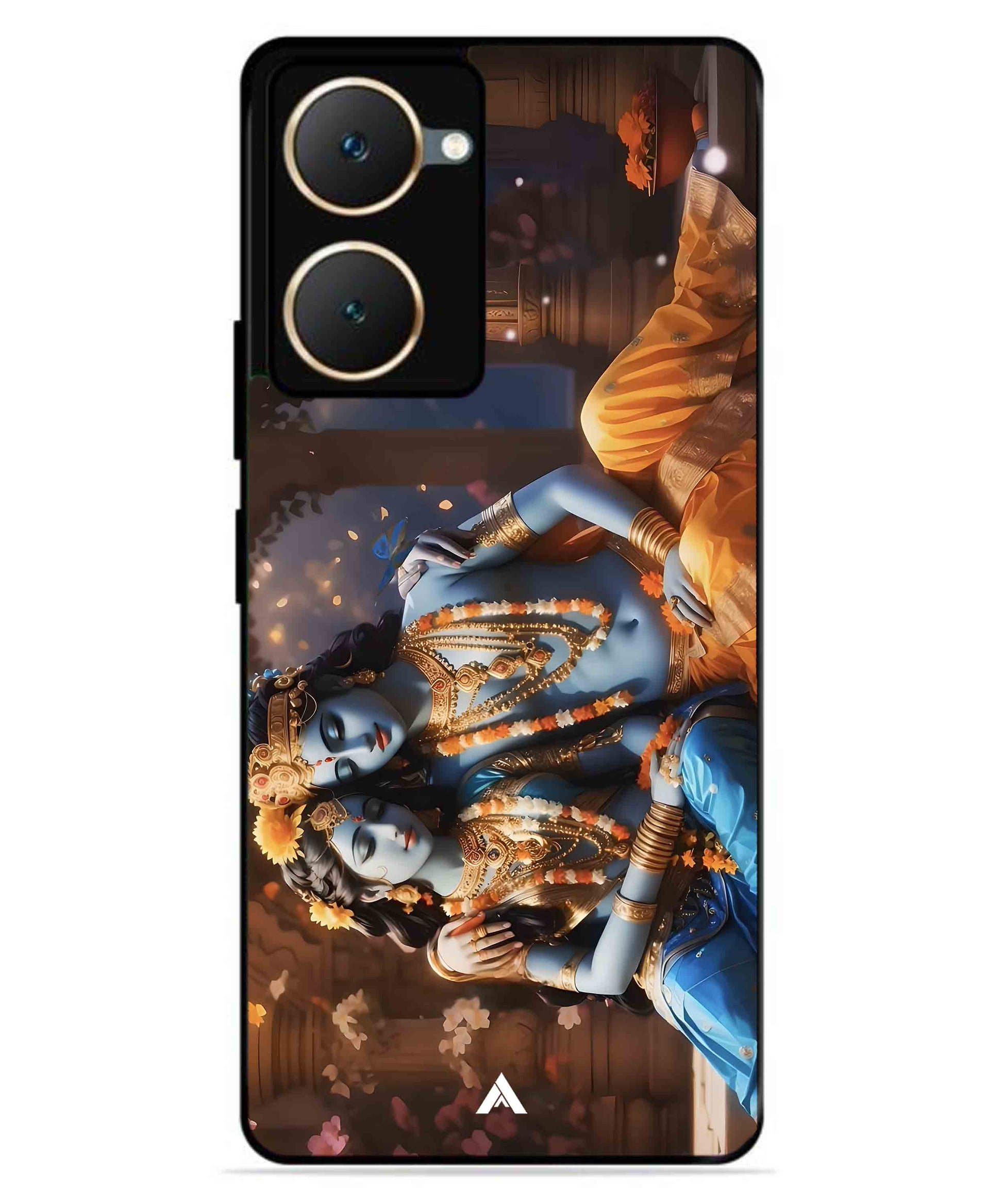 Krishna Radha Metal Back Cover Phone Case for iQOO Z9 Lite