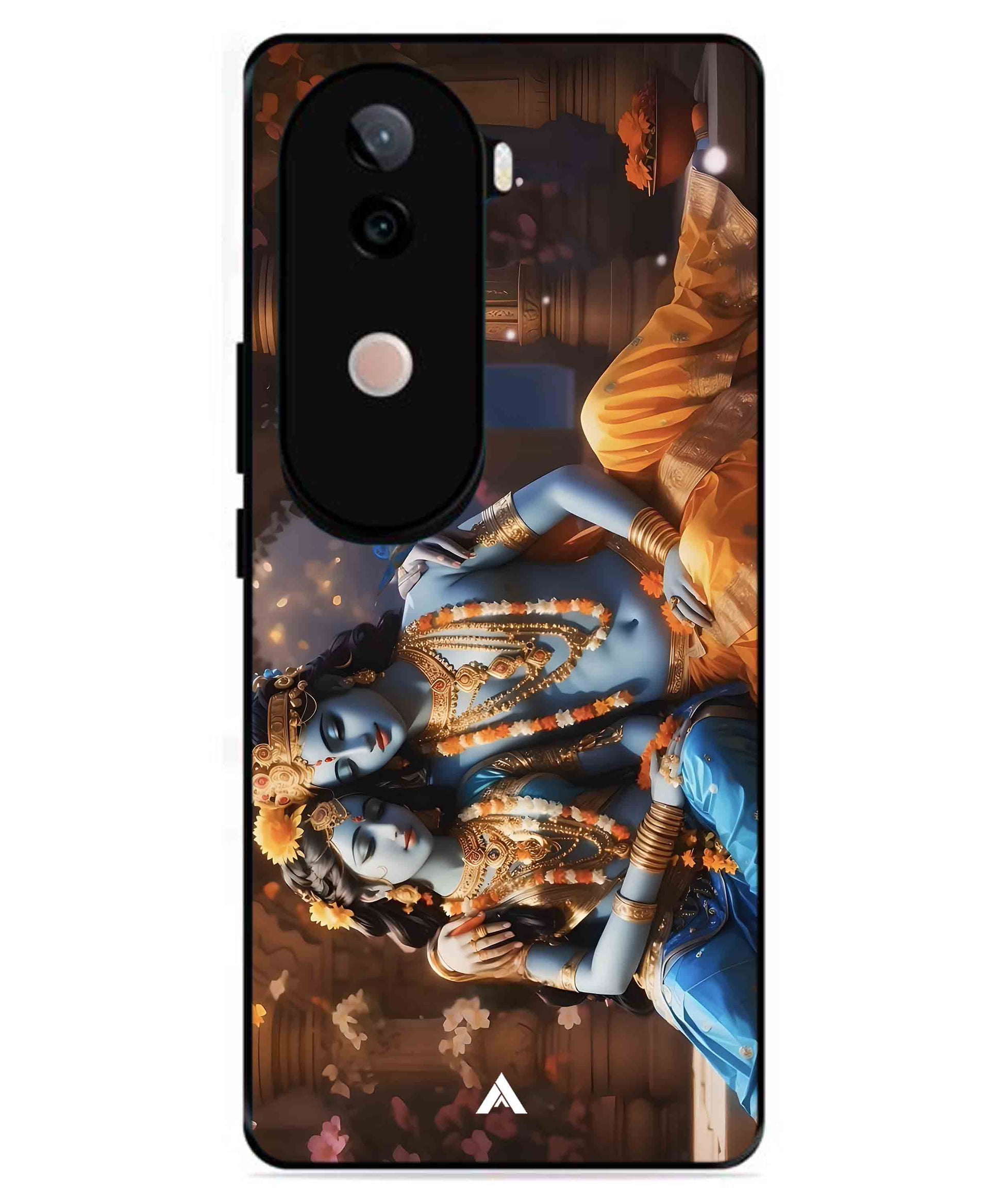 Krishna Radha Metal Back Cover Phone Case for iQOO Z9s