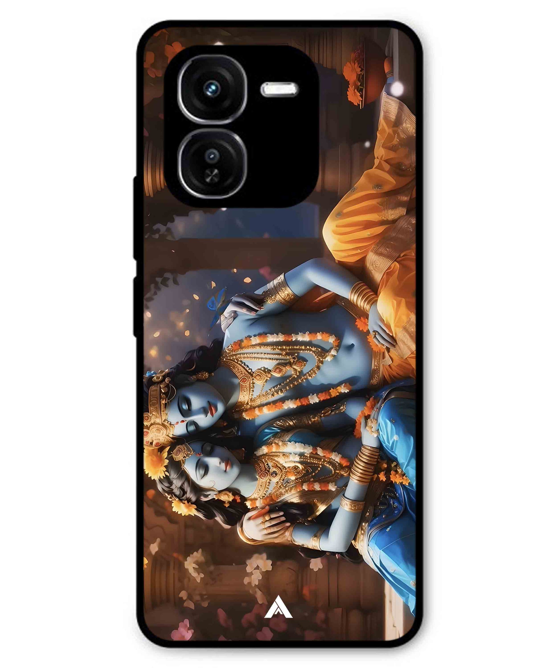 Krishna Radha Metal Back Cover Phone Case for iQOO Z9x