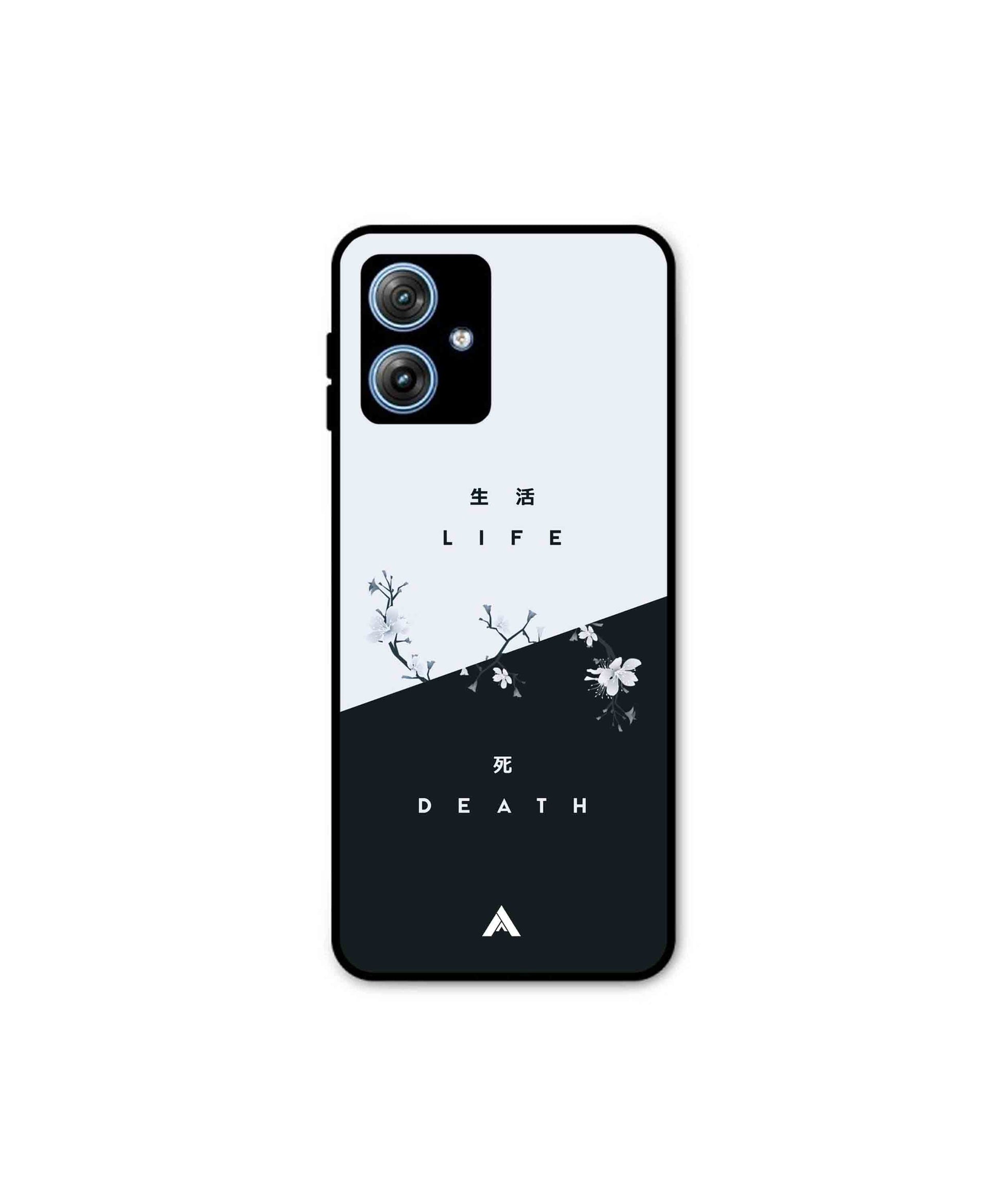 Life Death Metal Back Cover Phone Case for Moto G54
