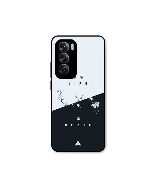 Life Death Metal Back Cover Phone Case for Oppo Reno 12
