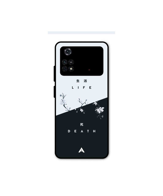 Life Death Metal Back Cover Phone Case for Poco M4 Pro 4G