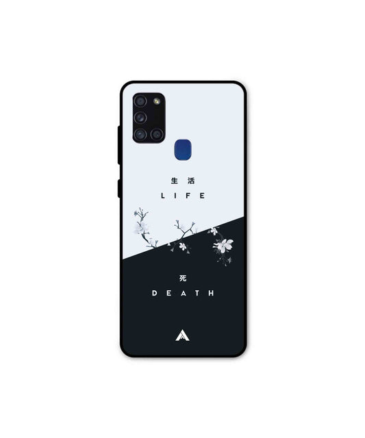 Life Death Metal Back Cover Phone Case for Samsung Galaxy A21s