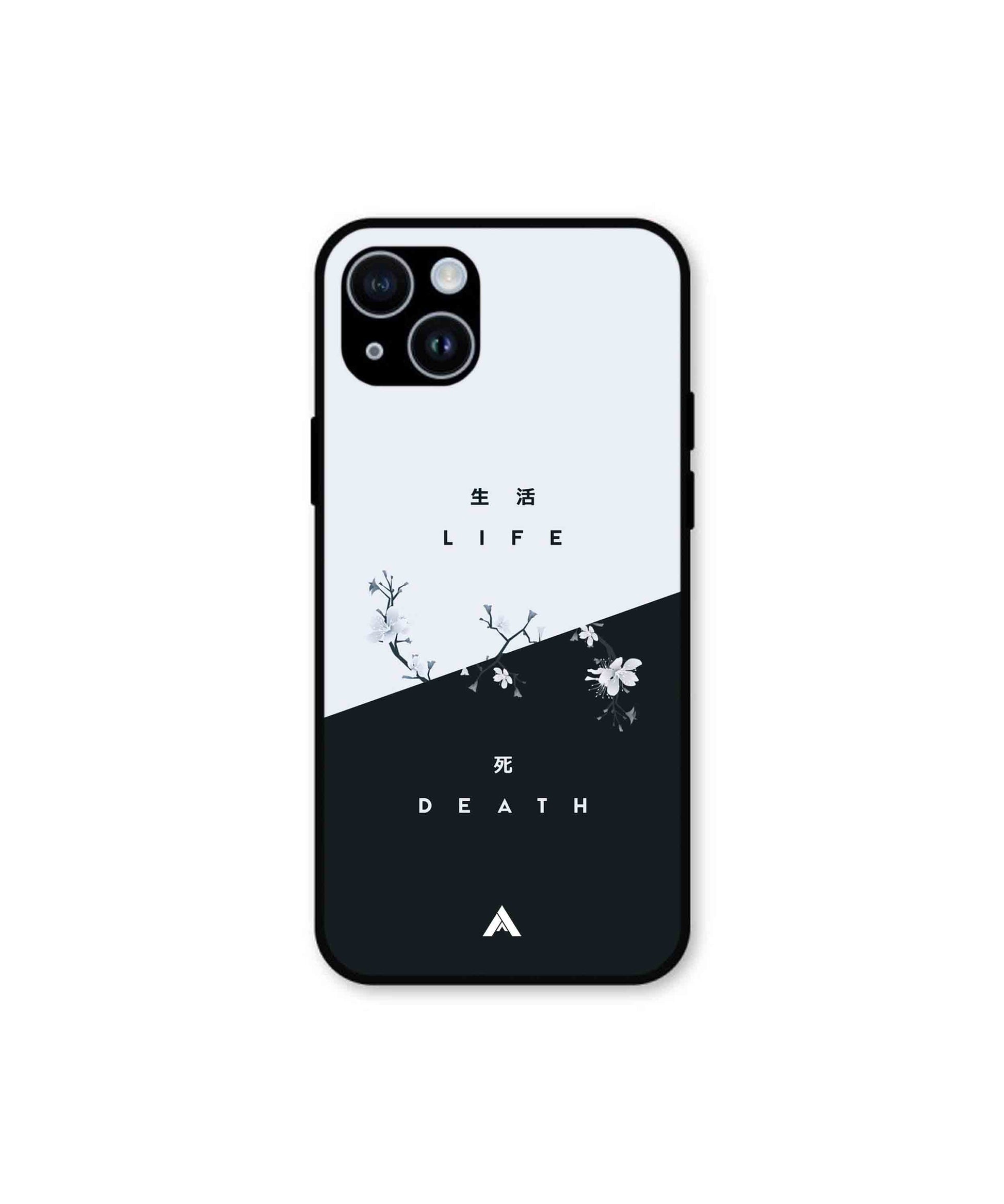 Life Death Metal Back Cover Phone Case for iPhone 15