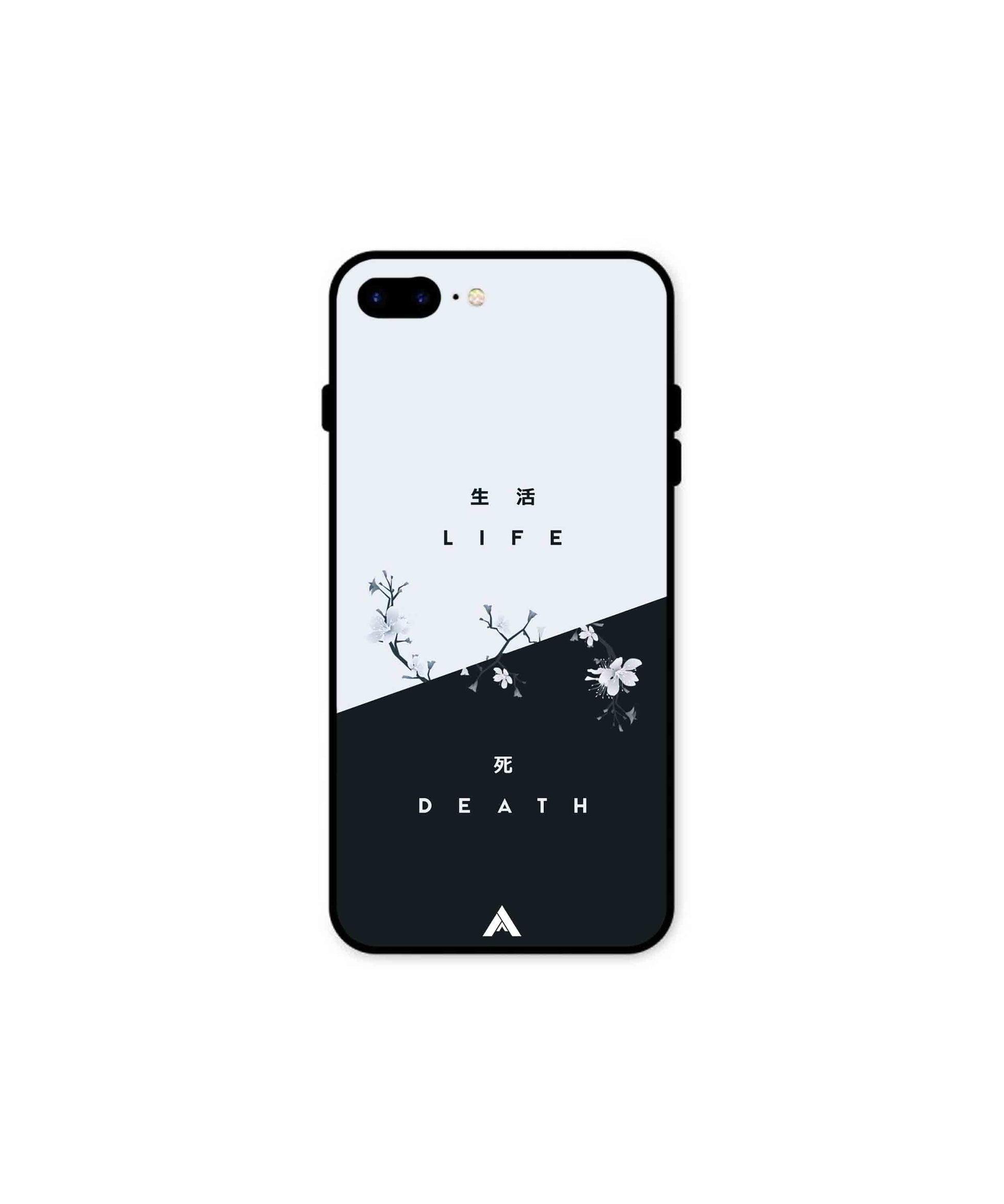 Life Death Metal Back Cover Phone Case for iPhone 8 Plus