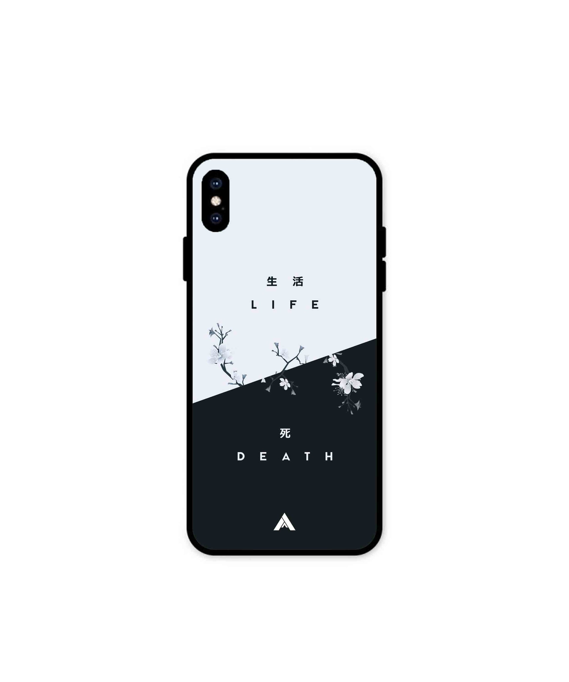 Life Death Metal Back Cover Phone Case for iPhone Xs Max