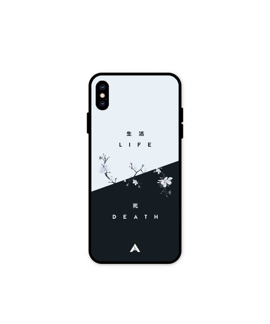Life Death Metal Back Cover Phone Case for iPhone Xs Max