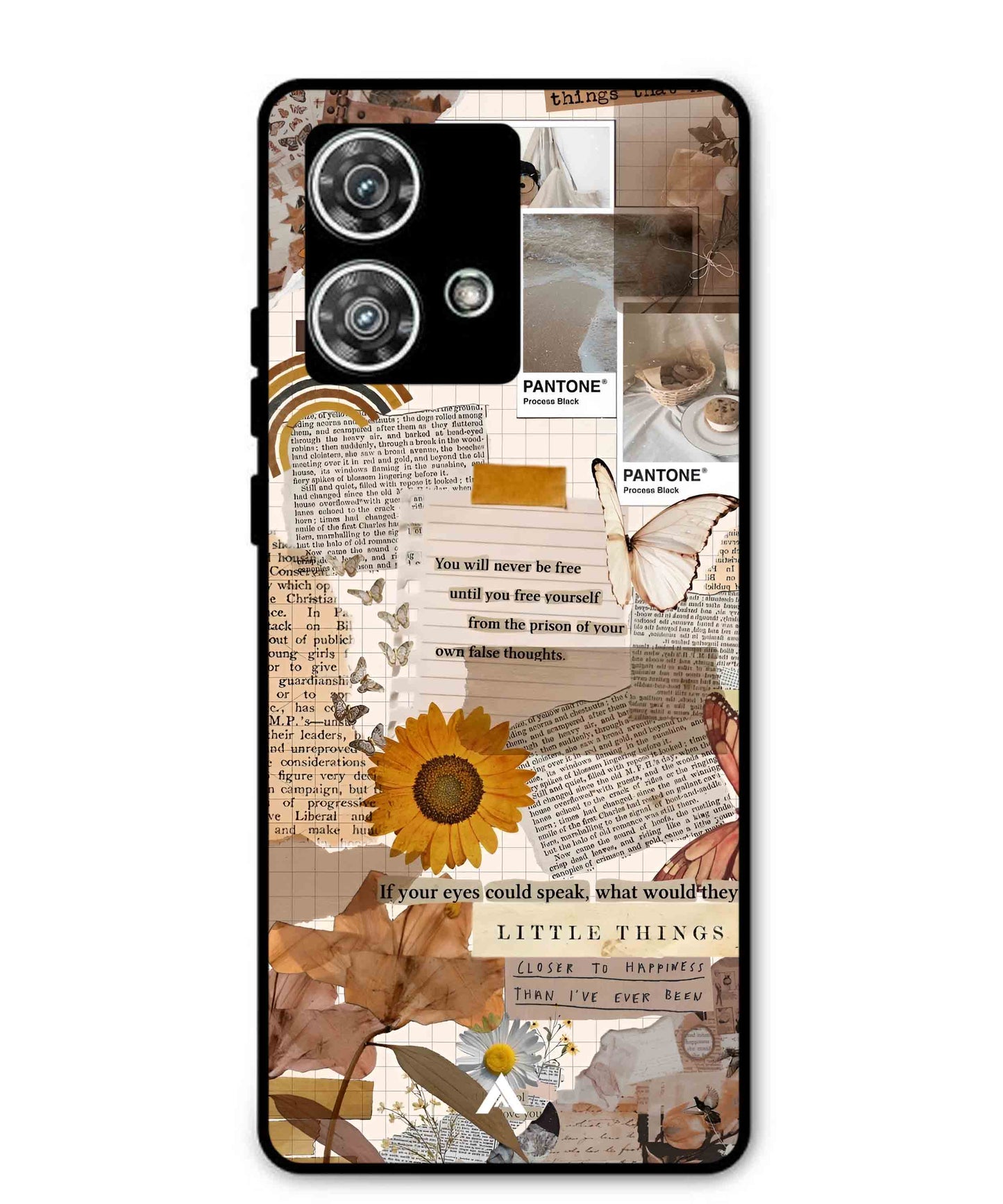 Little Things Metal Back Cover Phone Case for Moto Edge 40 Neo