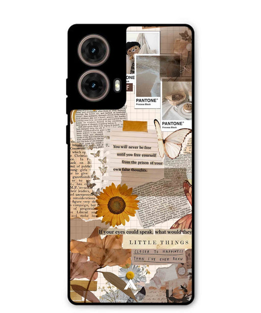 Little Things Metal Back Cover Phone Case for Moto Edge 50 Fusion