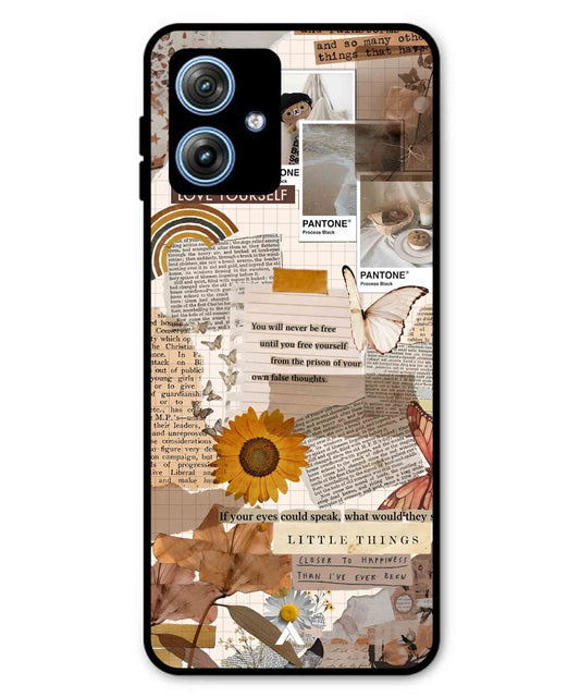 Little Things Metal Back Cover Phone Case for Moto G64