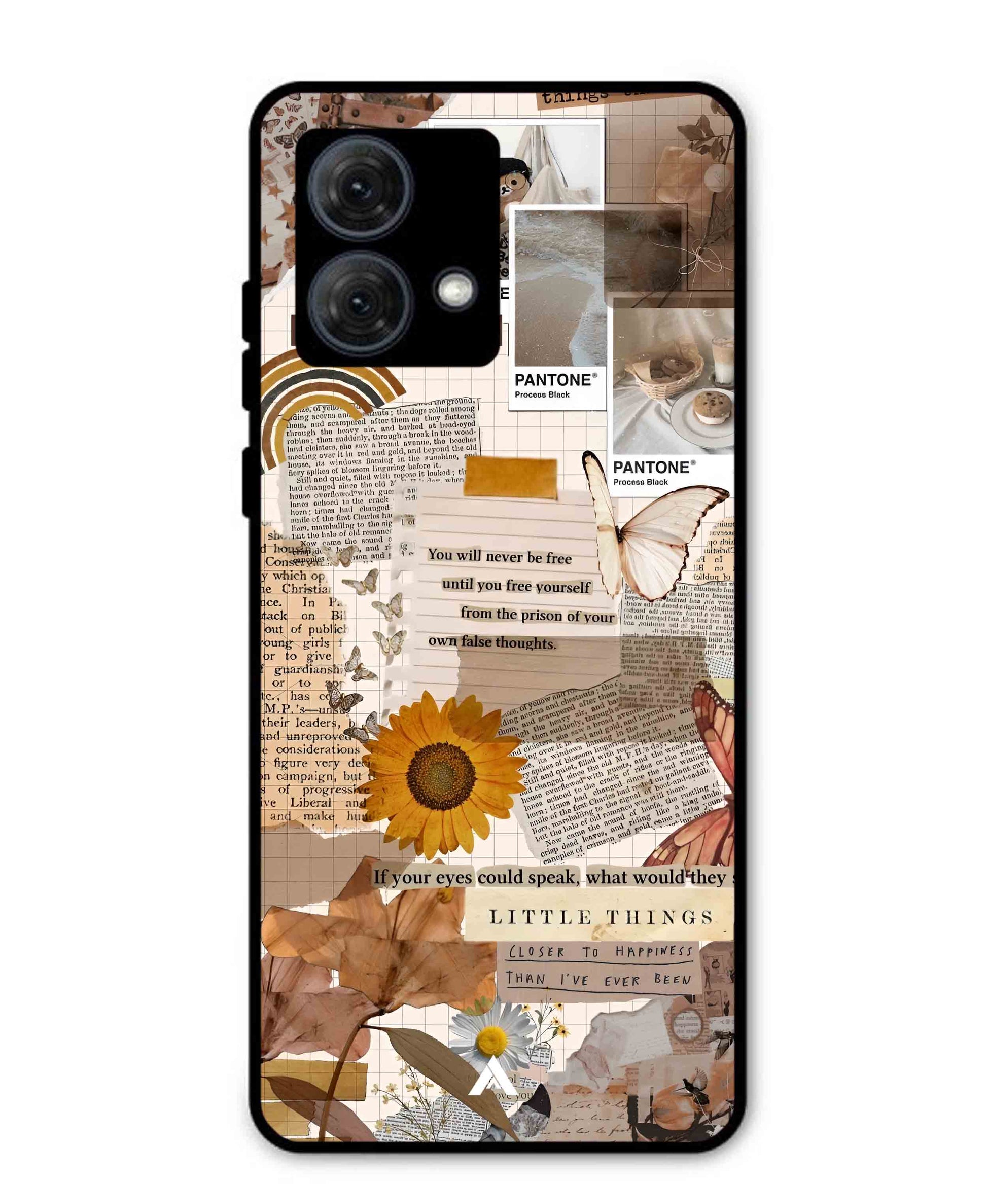 Little Things Metal Back Cover Phone Case for Moto G84