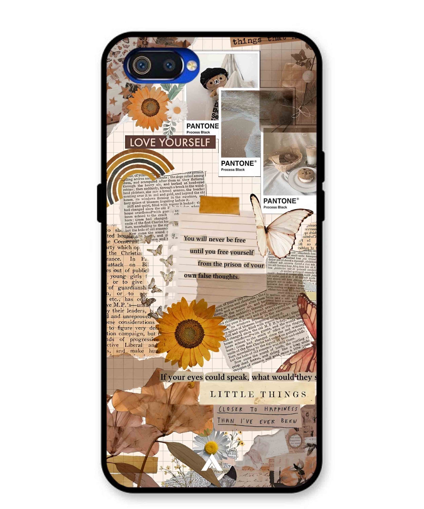 Little Things Metal Back Cover Phone Case for Oppo A1K