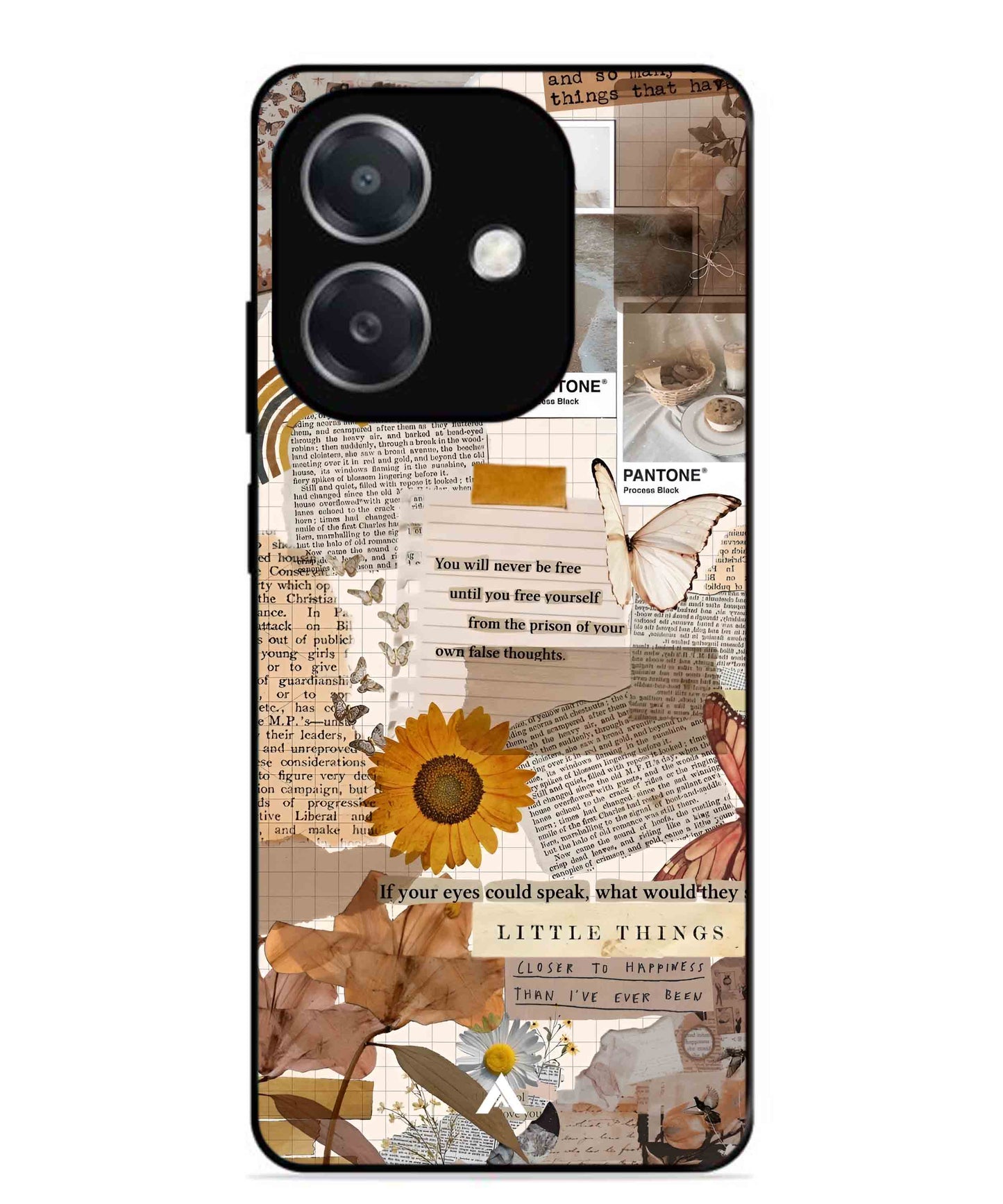 Little Things Metal Back Cover Phone Case for Oppo A3X
