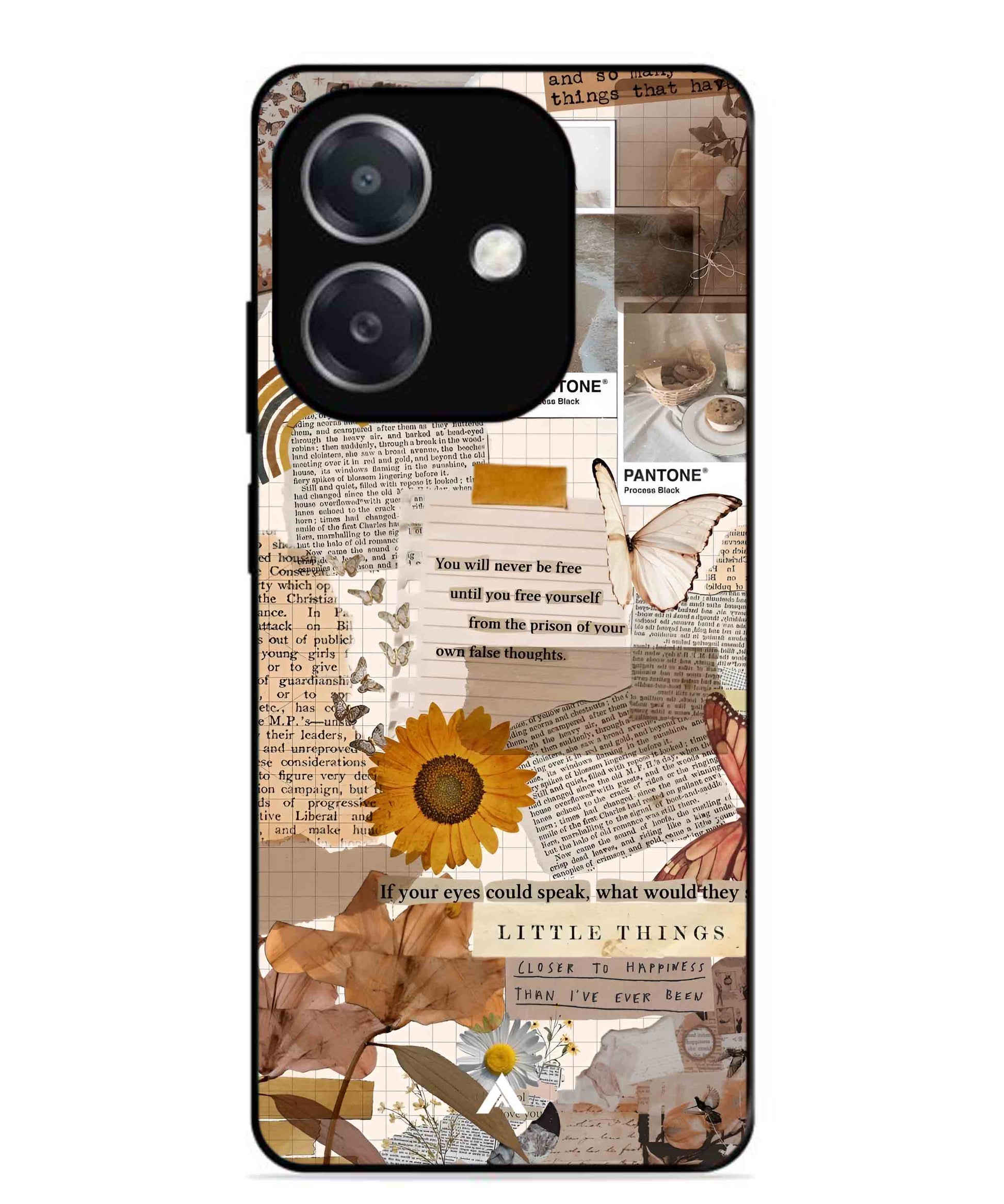 Little Things Metal Back Cover Phone Case for Oppo A3X
