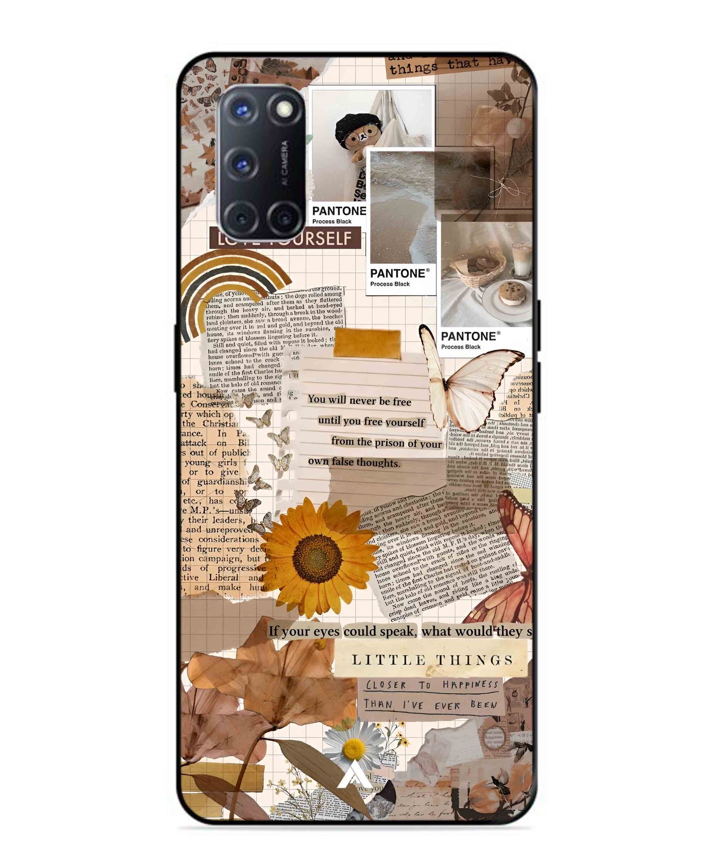 Little Things Metal Back Cover Phone Case for Oppo A52