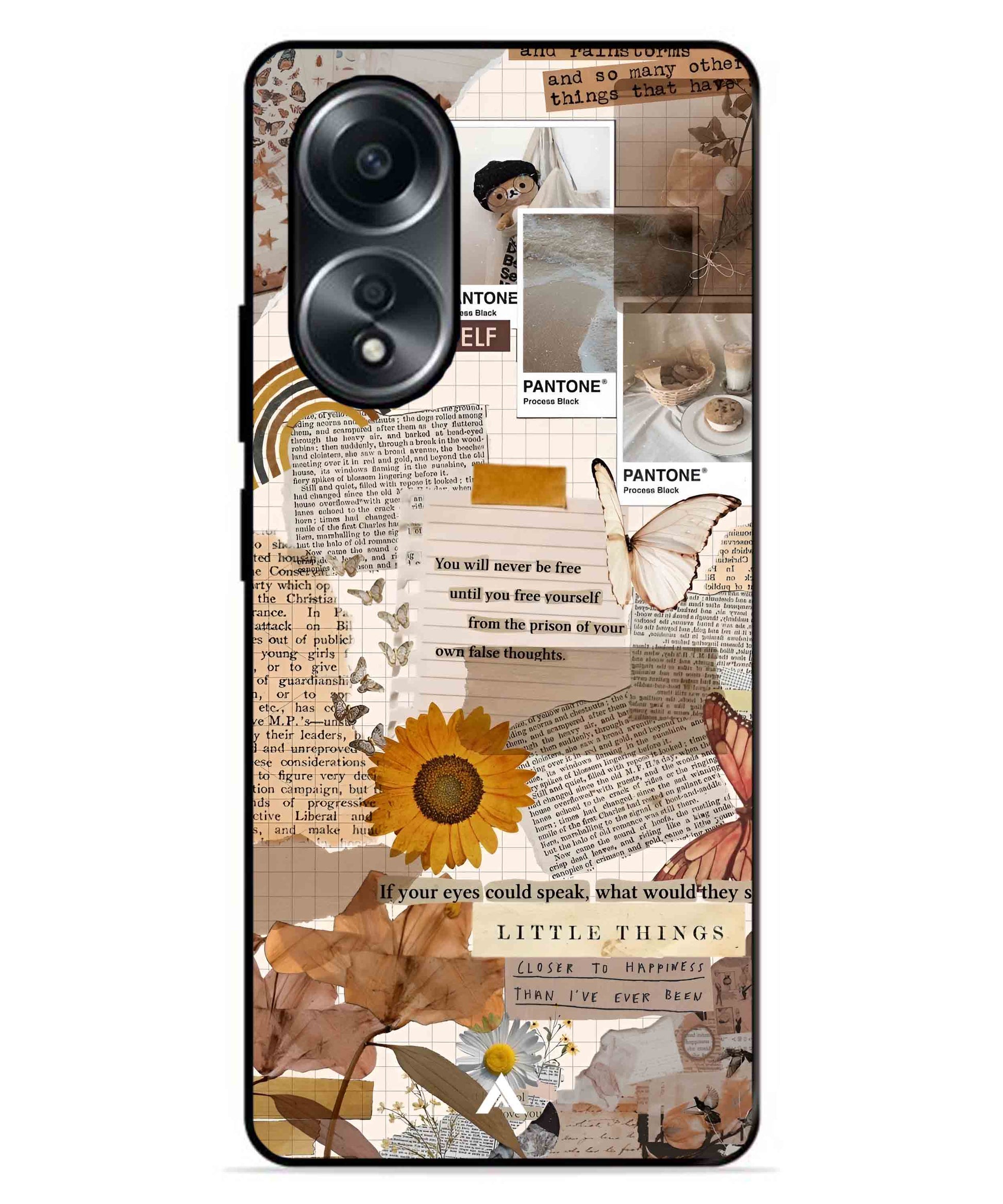Little Things Metal Back Cover Phone Case for Oppo A78