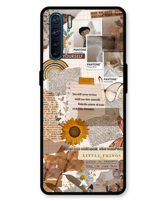Little Things Metal Back Cover Phone Case for Oppo F15