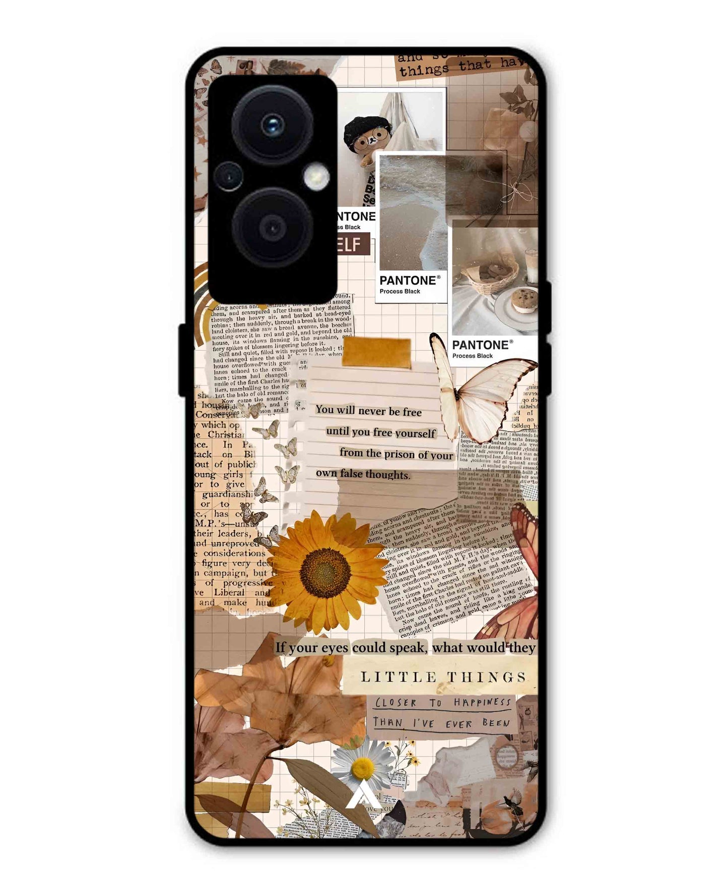 Little Things Metal Back Cover Phone Case for Oppo F21 Pro 5G