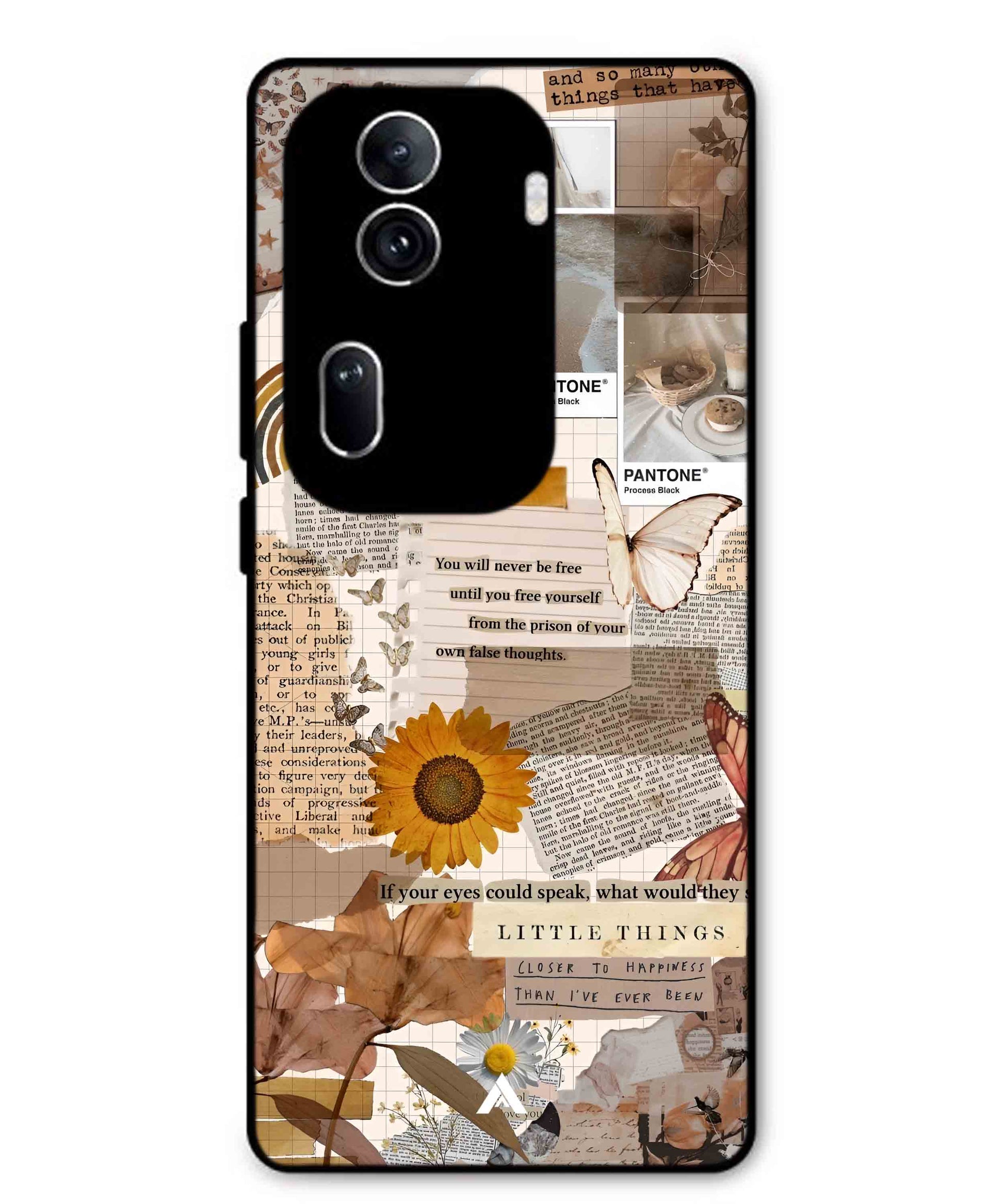 Little Things Metal Back Cover Phone Case for Oppo Reno 11 Pro