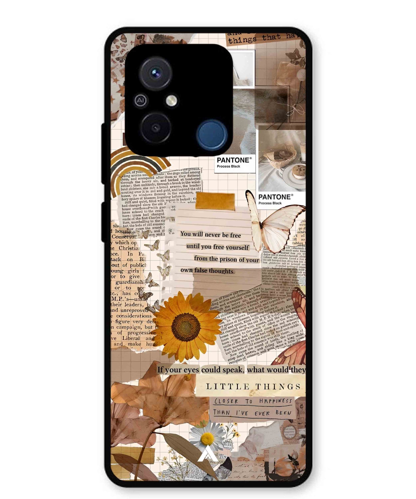 Little Things Metal Back Cover Phone Case for Poco C55