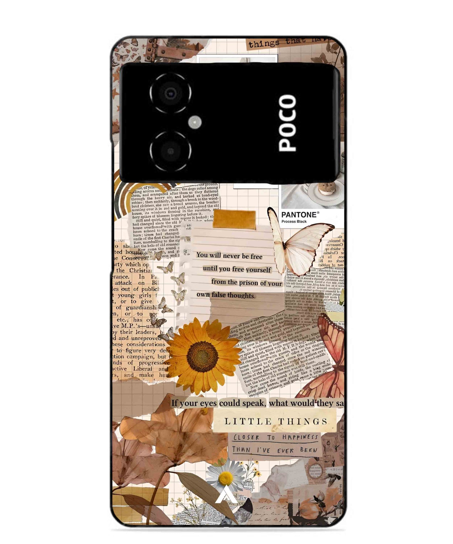 Little Things Metal Back Cover Phone Case for Poco M4 5G