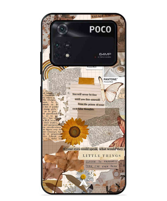 Little Things Metal Back Cover Phone Case for Poco X4 Pro
