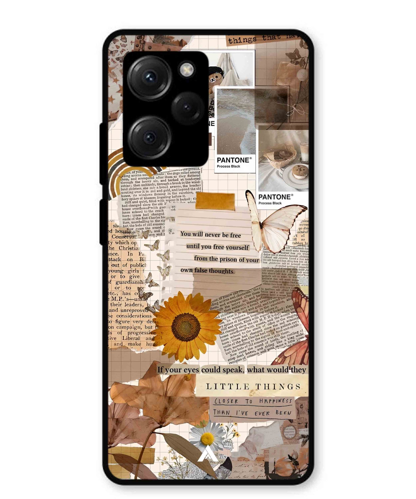 Little Things Metal Back Cover Phone Case for Poco X5 Pro