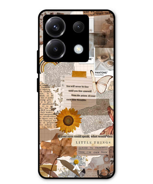 Little Things Metal Back Cover Phone Case for Poco X6