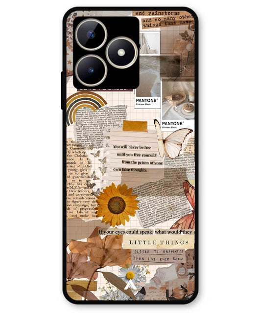 Little Things Metal Back Cover Phone Case for Realme C51