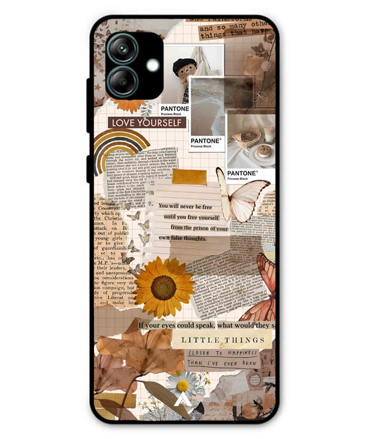 Little Things Metal Back Cover Phone Case for Samsung Galaxy A04