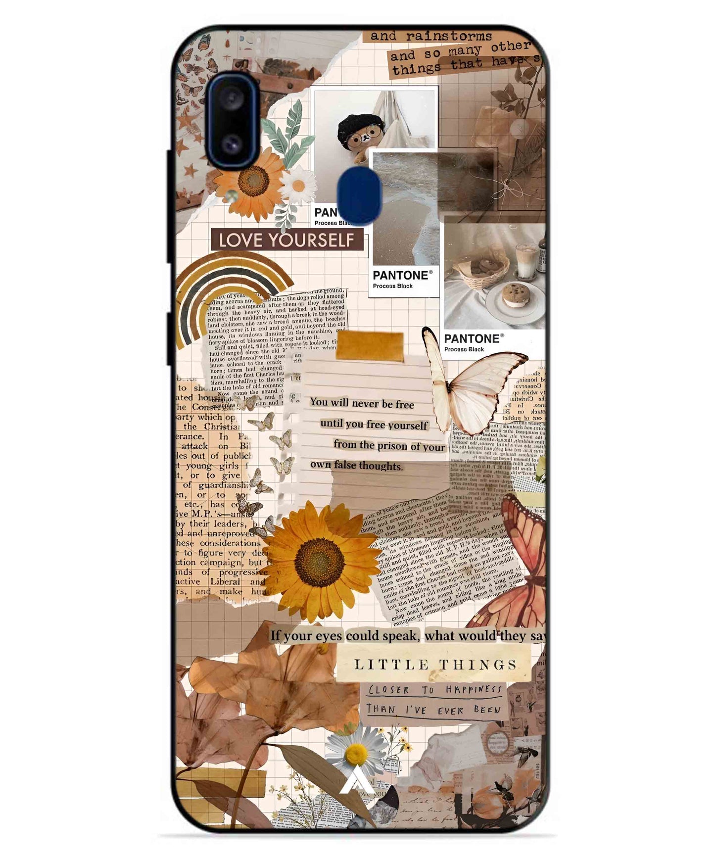 Little Things Metal Back Cover Phone Case for Samsung Galaxy A20