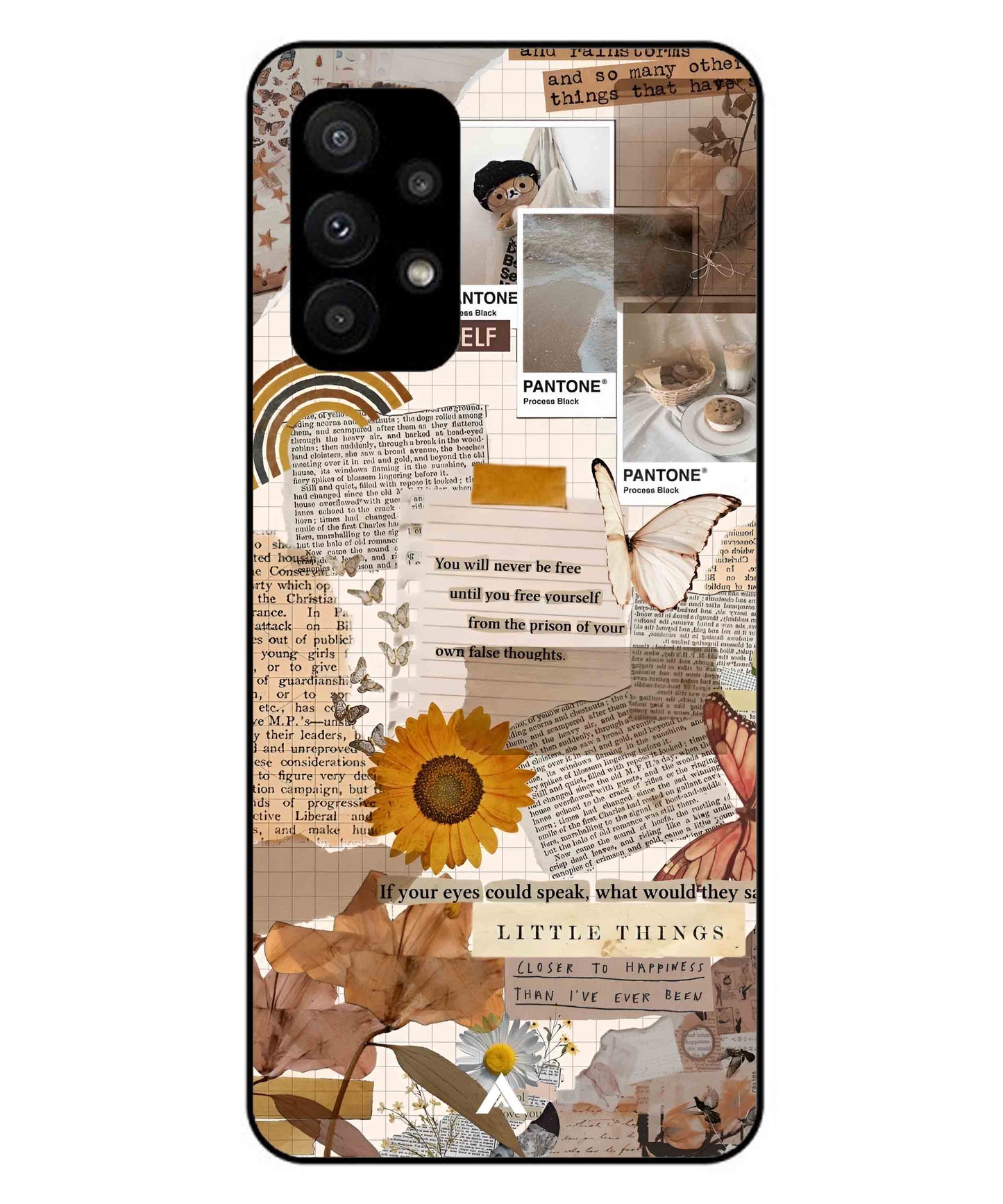 Little Things Metal Back Cover Phone Case for Samsung Galaxy A23 5G