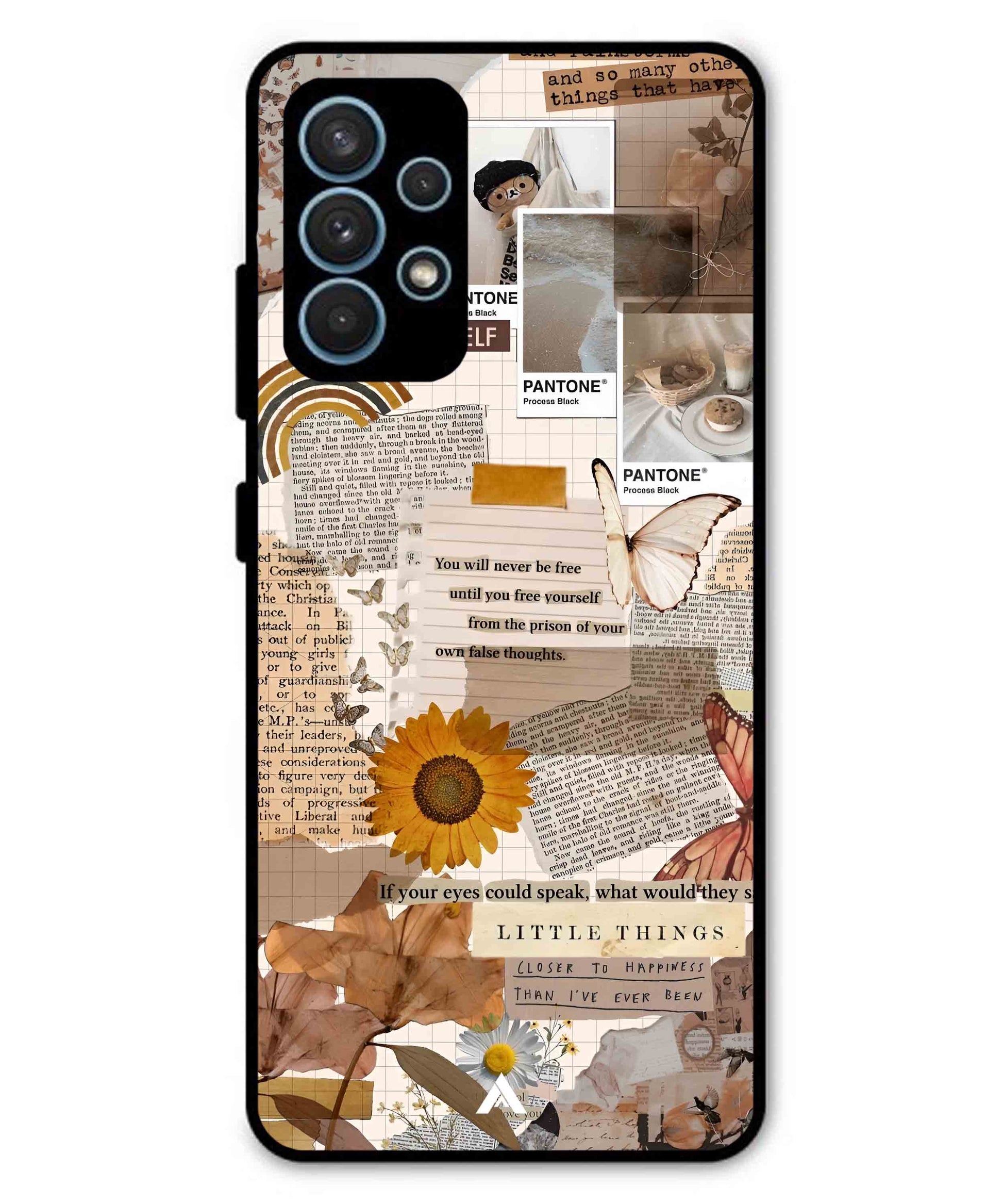 Little Things Metal Back Cover Phone Case for Samsung Galaxy A52