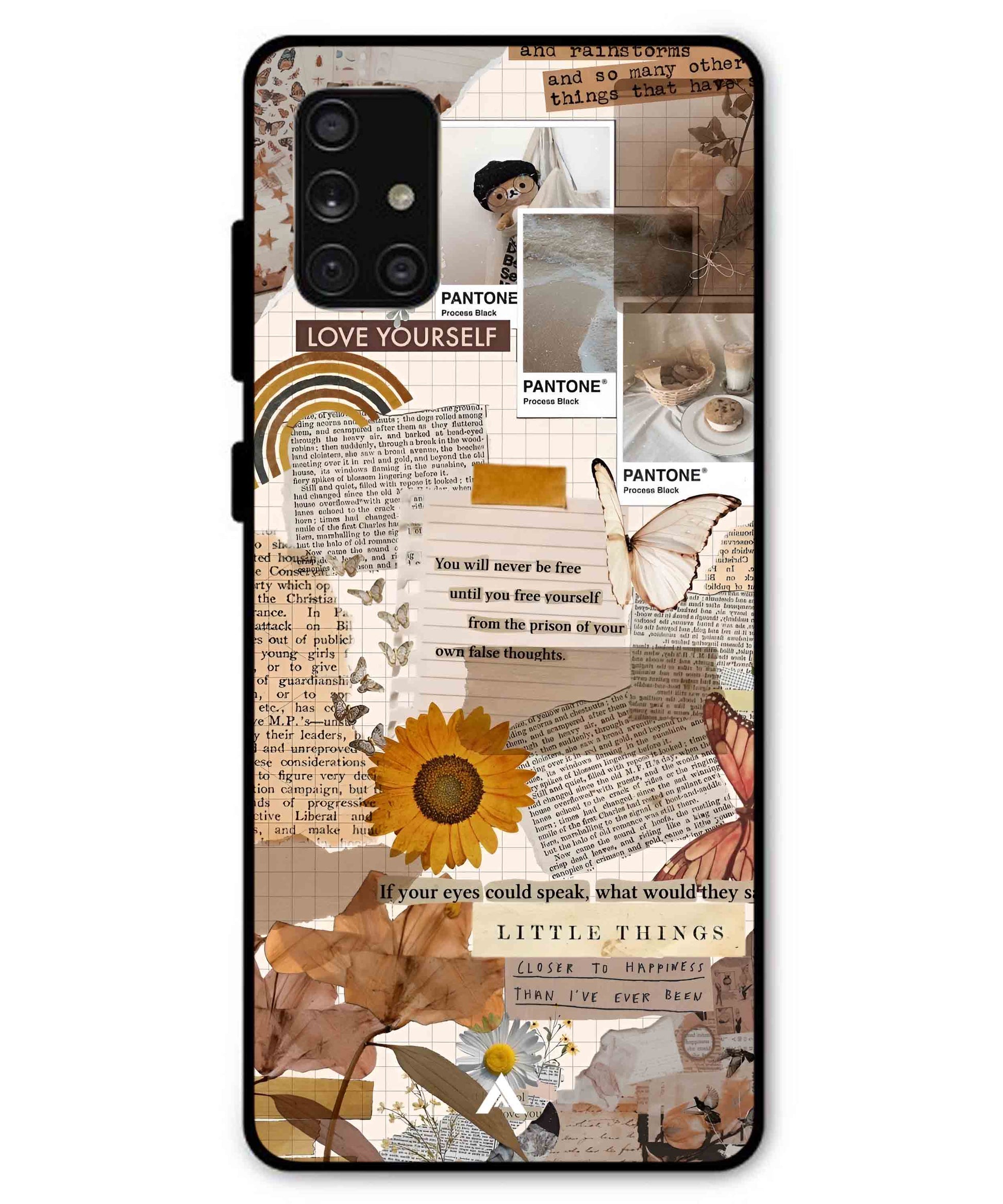 Little Things Metal Back Cover Phone Case for Samsung Galaxy A71