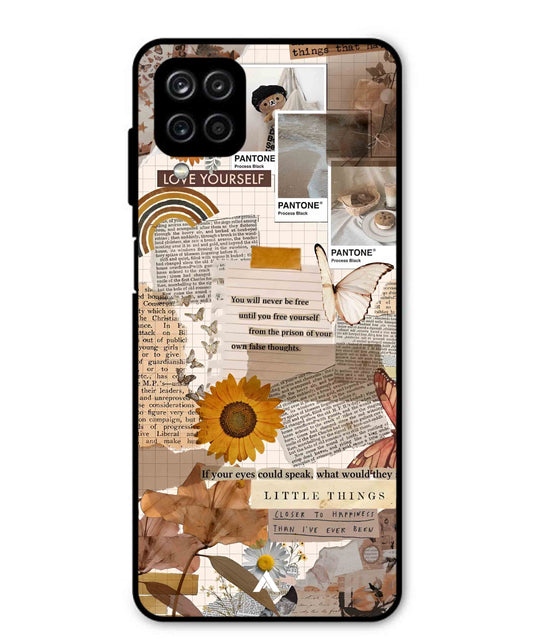 Little Things Metal Back Cover Phone Case for Samsung Galaxy M12