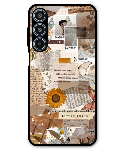 Little Things Metal Back Cover Phone Case for Samsung Galaxy M35
